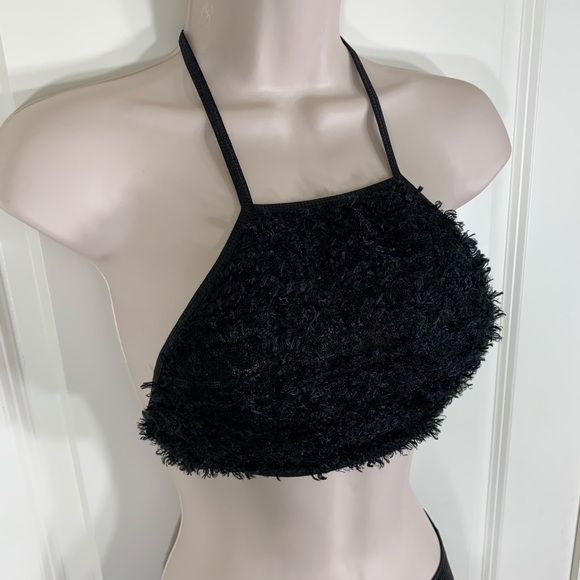 Rare Vintage Y2K Leg Avenue Fuzzy Crop Top Shorts - Picture 3 of 16